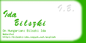 ida bilszki business card